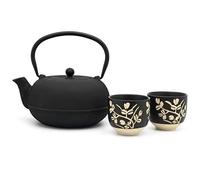 Set de thé - BREDEMEIJER - Sichuan - 1,0L en fonte - 2 tasses en porcelaine - Noir