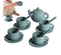 Set De Thé Enfant,Accessoires De Cuisine Interactifs - Service à thé pour Petites Filles,pour Maison école Maternelle crèche activité Voyage Pique-Nique fête Filles garçons dès