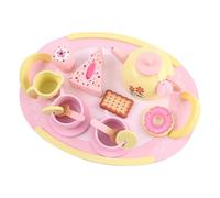 Set de thé pour en bois avec dessert et symbolique 16 pièces