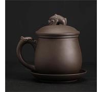 Set De Théière Et Tasse De Noël Avec Filtre Séparation Thé Bureau Tasse D'eau Personnelle Service Voyage Verres Ménagers 350ml Yixing En Argile Pourpre Faite La Main(Type-G)