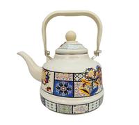 Set De Théière Et Tasse De Noël Bouilloire De Camping Pour La Maison, Théière En Émail Épais 1,7 L, Pot À Cloche Ancienne Et Thé Fleur Citron(Type-A)