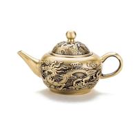 Set De Théière Et Tasse De Noël Décoration De La Maison Artisanat Petit Laiton Vintage Dragon Phoenix Chengxiang Théière Bureau(Type-A)