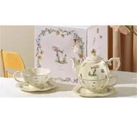 Set De Théière Et Tasse De Noël Ensemble Tasses Théière Forme Cœur Princesse Alice Pays Merveilles Céramique Cadeau D'anniversaire Parfait Pour Amateurs Animé(Type-C)