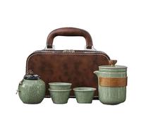 Set De Théière Et Tasse De Noël Kung Fu Cadeaux En Céramique Four Ge Service À Thé De Voyage Tasse Rapide Une Théière Trois Ou Quatre Tasses Portable Plein Air(Type-C)