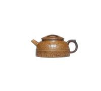 Set De Théière Et Tasse De Noël Kung Fu Service À Thé Cadeau 1 Pièces 190ml Rétro Sculpté La Main Yixing Minerai Brut Section Boue Boutique Théière