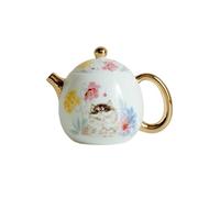Set De Théière Et Tasse De Noël Service À Thé Kung Fu En Céramique, Porcelaine Blanche, Théière Forme De Chat Mignon, Peinte Avec Trou Filtre, Pot Œufs Dragon(Type-E)