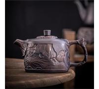 Set De Théière Et Tasse De Noël Service À Thé Kung Fu, Théière Pure Faite La Main, Pour Puer, Sculpture Rétro, Poterie Violette, Bouilloire Ménagère En Céramique(Type-H)