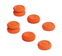 Skull & Co. Skin, CQC and FPS Thumb Grip Set Joystick Cap Analog Stick Cap for Nintendo Switch Pro Controller & PS5 / PS4 / Slim/Pro Controller - Candy Orange, 3Pairs(6pcs)