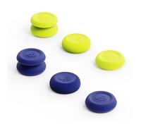 Skull & Co. Skin, CQC and FPS Thumb Grip Set Joystick Cap Analog Stick Cap for Nintendo Switch Pro Controller & PS5 / PS4 / Slim/Pro Controller - Blue/Neon Yellow, 3Pairs(6pcs)