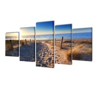 Set de toiles murales imprimées Plage de sable 100 x 50 cm