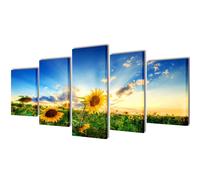 Set de toiles murales imprimées Tournesols 200 x 100 cm
