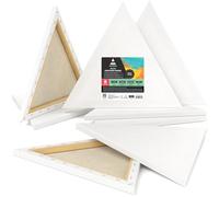 Set de toiles tendues Arteza triangulaire [35,6 cm, paquet de 8] ensemble de toiles tendues avec cadre en bois massif