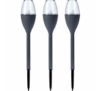 Set de torches de jardin solaires Progarden Gris foncé 21 x 8 x 31 cm Plastiq