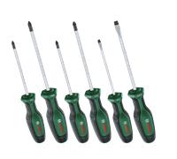 Bosch - Set de 6 tournevis PH - PZ - Plat - Noir