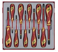 Set de tournevis isolés 1000V TT2 tray Plat- PZ- PH- TTD 10 pièces Teng Tools TTDV910N-1