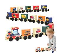 Set de Train en Bois,Jouets Voitures Éducatifs - Jouets De Train Magnétique - pour Chambre Étude Activité Familiale Maternelle Préscolaire École Garderie Éducation À La Maison
