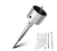 Set de trépans couronne vide de 80 mm avec adaptateur SDS plus 220 mm et foret de centrage 8x110 mm, trépan couronne pour prise pour maçonnerie et béton