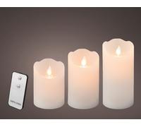 Set de trois bougies avec télécommande , KSD