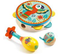 Djeco Set de trois instruments – tambourin, maracas et castagnettes