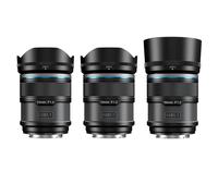 Set de Trois Objectifs SIRUI Sniper 23mm/33mm/56mm F1.2 Autofocus APS-C pour Sony A5/A6/FX30/ZV-E10-Monture E-Noir, AS-3S-EB