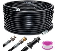 Set de tuyau de nettoyage de 30 m pour nettoyeur haute pression Kärcher K2, K3, K4, K5, K6, K7 comprenant 2 buses et adaptateur, déboucheur, tuyau, nettoyeur à pression, 180 bar