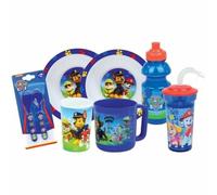 Lot Vaisselle - Fun House - Pat'patrouille - Verre, 2 Assiettes Creuses Ø16 Cm, Couverts, Gourde, Gobelet Et Mug Bleu