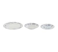 Set de vaisselle - HOME ESPRIT - 18 pièces - Porcelaine - Motif floral - 27 x 27 cm