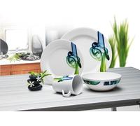 Set de vaisselle mélamine LUCCA Camp4 - Pour 4 personnes - 16 pièces