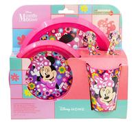 Set de vaisselle pour enfant 5 pièces : gobelet, assiette, bol et couverts Minnie