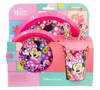 Set de vaisselle pour enfant réutilisable 5 pièces : gobelet, assiette, bol et couverts Minnie