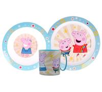 Set de vaisselle pour enfants avec assiette, bol à céréales et tasse, pour garçons et filles (Peppa Pig)