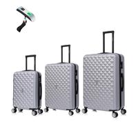 Set de Valise 3 Pièces | Valise CELIMS Urban | Cabine + Moyenne + Grande | Roues 360 | Cadenas | Gris