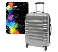 Set de Valise 64 x 45 x 28 cm avec Housse de Protection 'Splash', Multicolore, Valises à 4 Roues et avec Housse de Protection