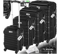 TecTake® Set de Valise de Voyage 4 Tailles Valise Grande Taille Valise Cabine Petite Valise Sacs de Voyage Valise Maternité ABS avec roulettes Pivotantes 360° Cadenas Poignée télescopique