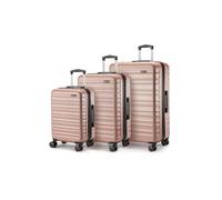 Set de Valises Rigides - Amazon Basics - 3 Pièces - Extensibles - ABS Anti-rayures - Or Rosé