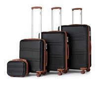 Set de valises rigides - KONO - Set 4 pièces - Coque rigide - Cadenas TSA - 4 roulettes