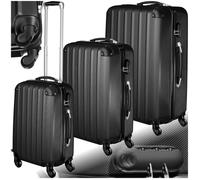 TecTake® Set de Valise de Voyage 3 Tailles Valise Grande Taille Valise Cabine Petite Valise Sacs de Voyage Valise Maternité ABS avec roulettes Pivotantes 360° Cadenas Poignée télescopique