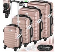 tectake® Set de Valise de Voyage 4 Tailles Valise Grande Taille Valise Cabine Petite Valise Sacs de Voyage Valise Maternité ABS avec roulettes Pivotantes 360° Cadenas Poignée télescopique