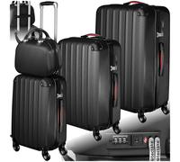 SET DE VALISES - TECTAKE - Set de 4 Valises Rigides de Voyage PUCCI (3 Valises + 1 Vanity) (XL L M) - serrure combinaison TSA -