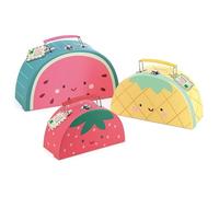Set de 3 valisettes fruits gourmands vert TU