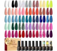 Set de vernis à ongles, 38 couleurs, Nail Art, Nude, Leave-In, Shaping