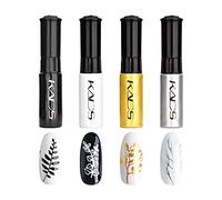 Set de vernis à ongles 4 Couleurs Estampage Polonais Métallique Brillant briller coloré Vernis Stamping Usage double Peinture détaillée Nail Art DIY Manucure Dessin de conception Outil
