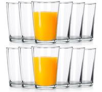 VILDE Lot de 12 verres 200 ml - Verre épais transparent - Lavable au lave-vaisselle et micro-ondes