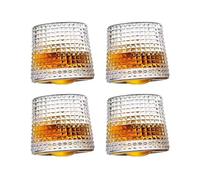 Set de Verres à Whisky en Verre Rotatif, Verres à Whisky à Fond Sphérique pour Dégustation, Verre de Haute Qualité sans Pied, Lot de 4 Verres en Verre Spéciaux pour Rhum, Gin, Amaro et Distillats