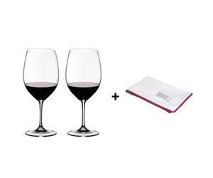 Set de verres Cabernet Sauvignon Vinum + tissu h 22.5cm, 610ml