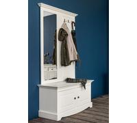 Set de vestiaires Armoire à chaussures Armoire complète Set de supports Miroir 2pcs.