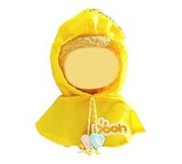 Set de Vêtements pour Poupée 17cm sans Poupée - pour Vêtements labubu Peluche Original - Accessoires Chapeau & Tenue - Unisexe Élégants pour Filles et Garçons (Imperméable Jaune)