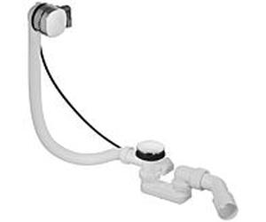 set de vidange et de trop-plein Duravit 791222000001000 pour baignoires Happy D.2 , avec bec pour baignoire, chromé