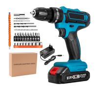 Set de visseuse à percussion sans fil 18 V compatible avec les batteries Makita, perceuse sans fil avec 26 pièces d'accessoires pour foret de perçage, mandrin de perçage de 10 mm, visseuse sans fil