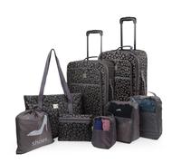 Set de Voyage - itACA - 771800 - 8 Pièces - Gris - Souple - 4 Roulettes 360°